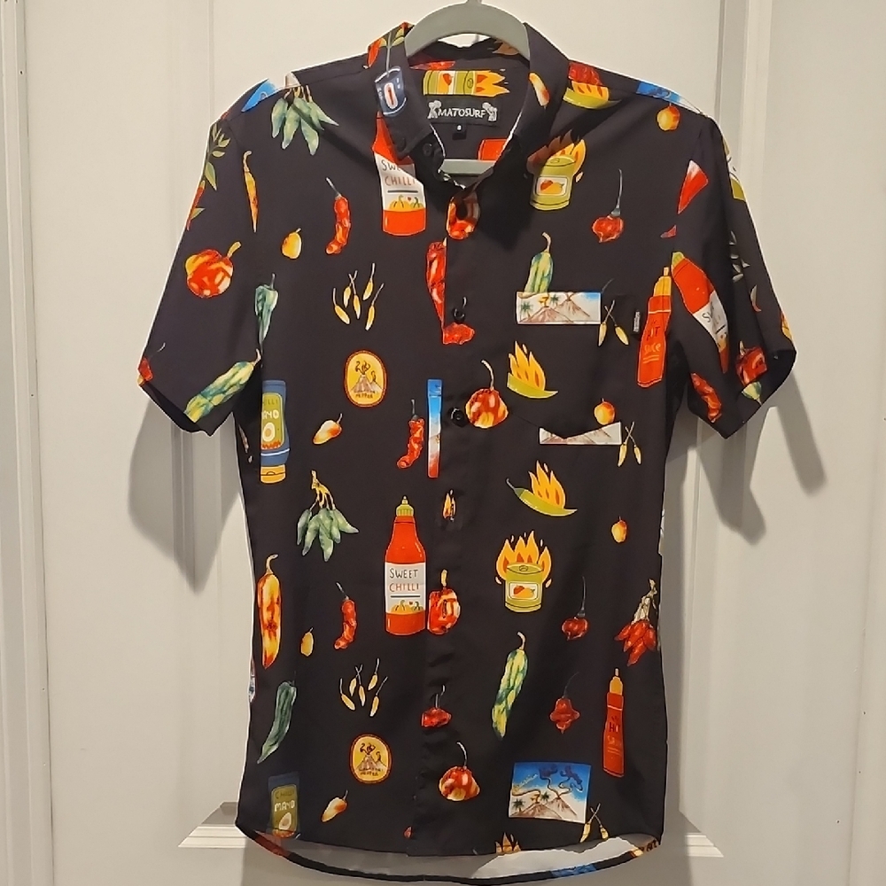 Apt. 9 Men's Black Shirt with Colorful Print